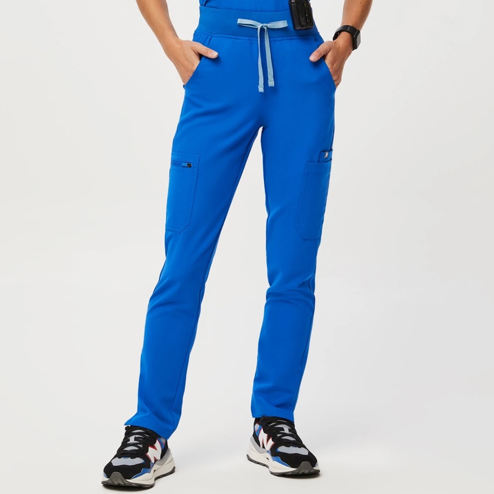 FIGS Yola High-Rise Slim Scrub Pant Royal Blue | Small | Regular Length